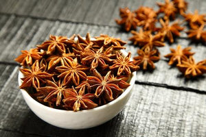 Anise spices in bowl
