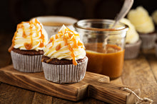 Cupcakes drizzled with butterscotch