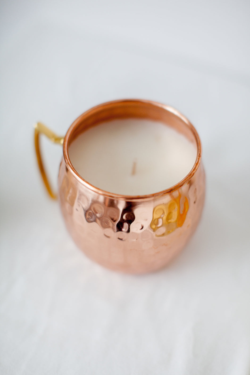 Mule Mug 16 ounce candle top view