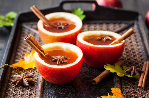 Mulled cider in glass